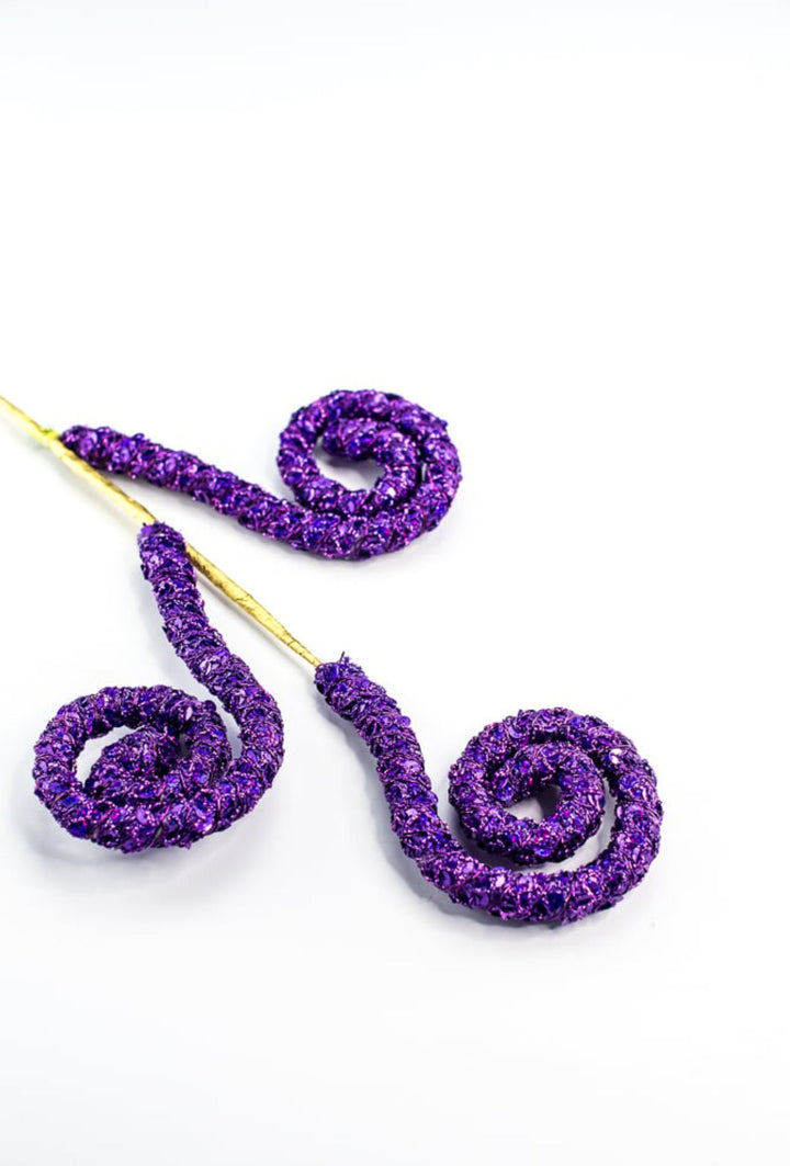 Sequin Spiral Curly Spray - Purple - Greenery MarketSeasonal & Holiday Decorations86006PU