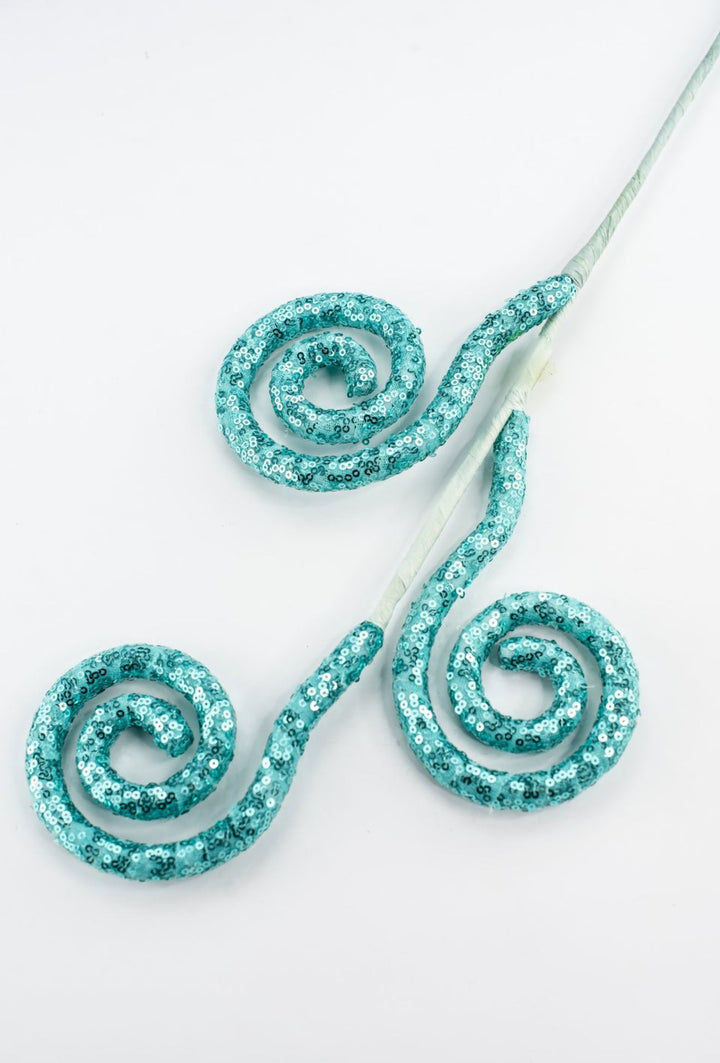 Sequin Spiral Spray - Greenery Market63586AQU