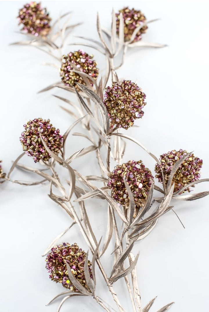 Sequined ball spray - Greenery Market159736