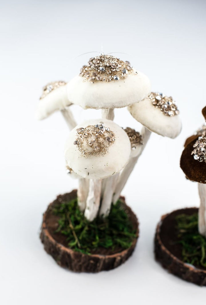 Set of 2 Mushroom ornaments 7” - Greenery Market232981 set of 2