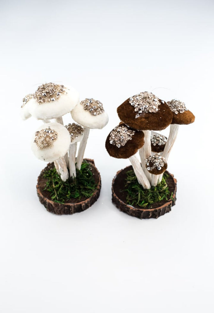 Set of 2 Mushroom ornaments 7” - Greenery Market232981 set of 2