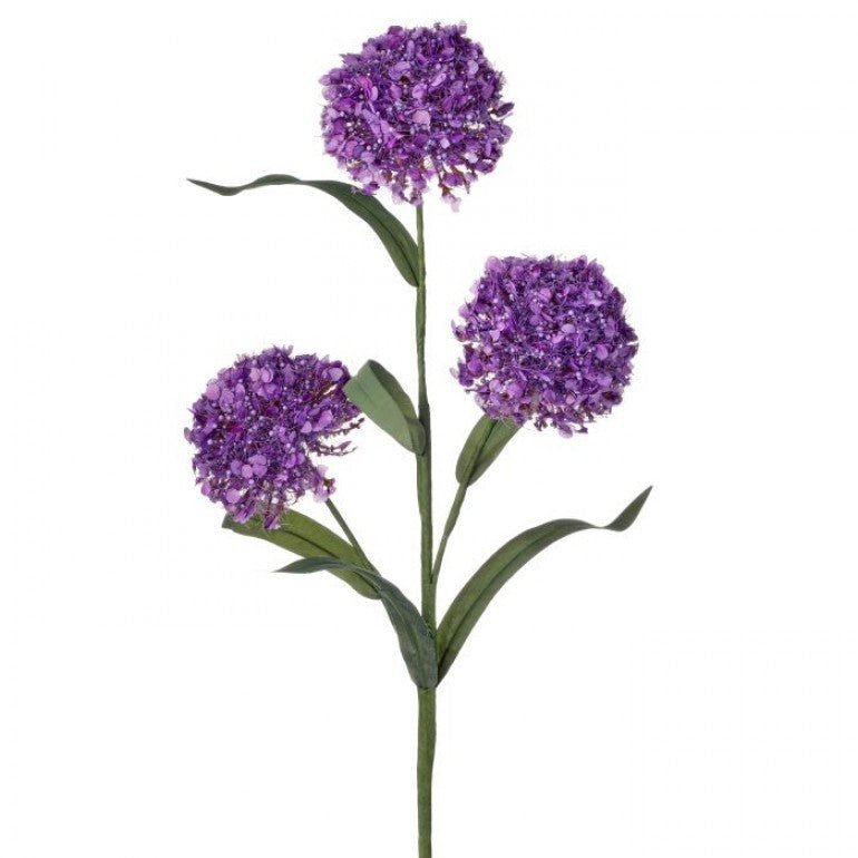 Snowball Hydrangeas Flower Spray - Purple - Greenery MarketMTF24519 LAV