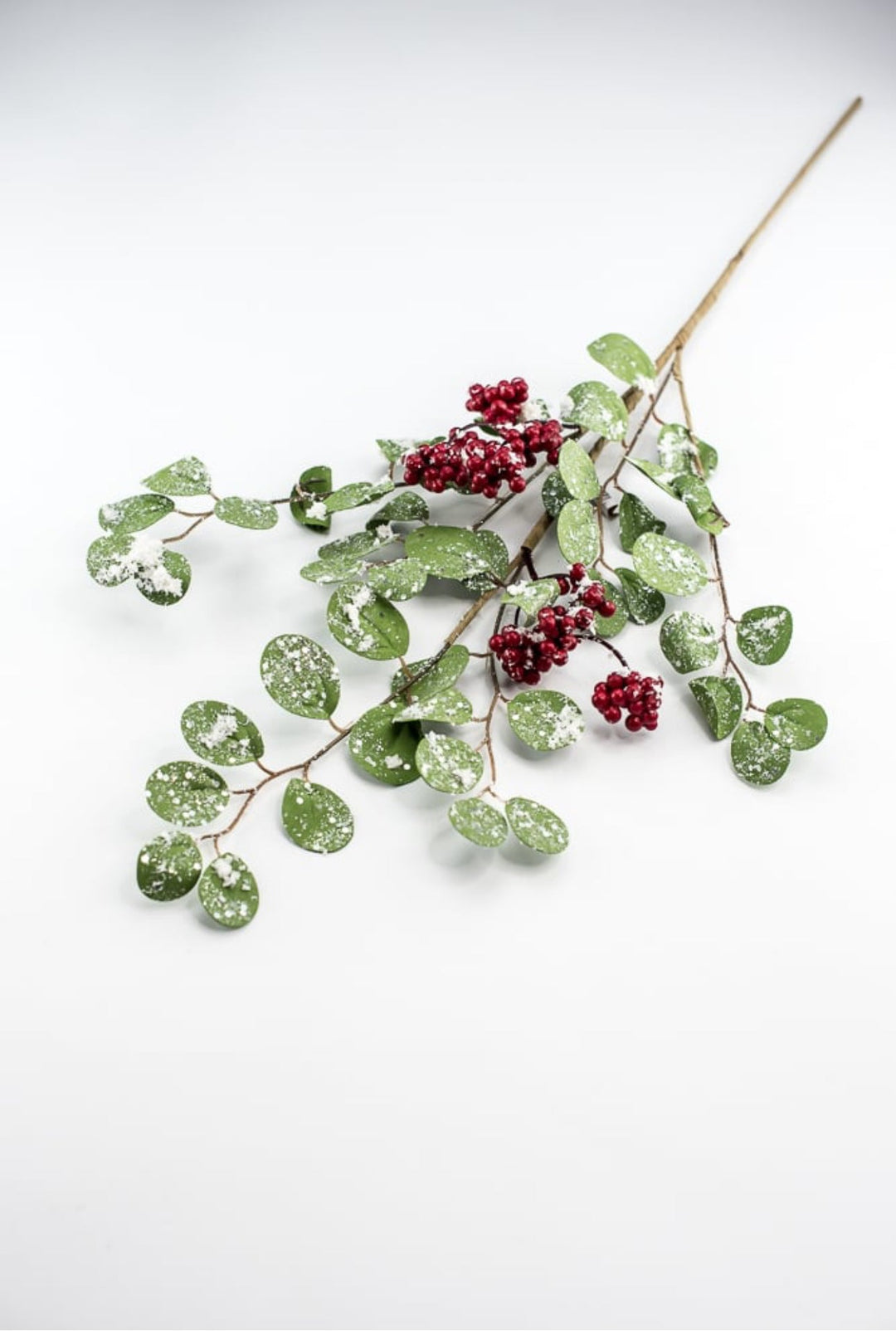 Snowy eucalyptus spray with berries - Greenery MarketArtificial Flora104462