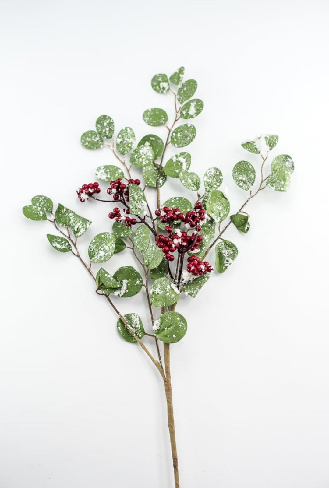Snowy eucalyptus spray with berries - Greenery MarketArtificial Flora104462