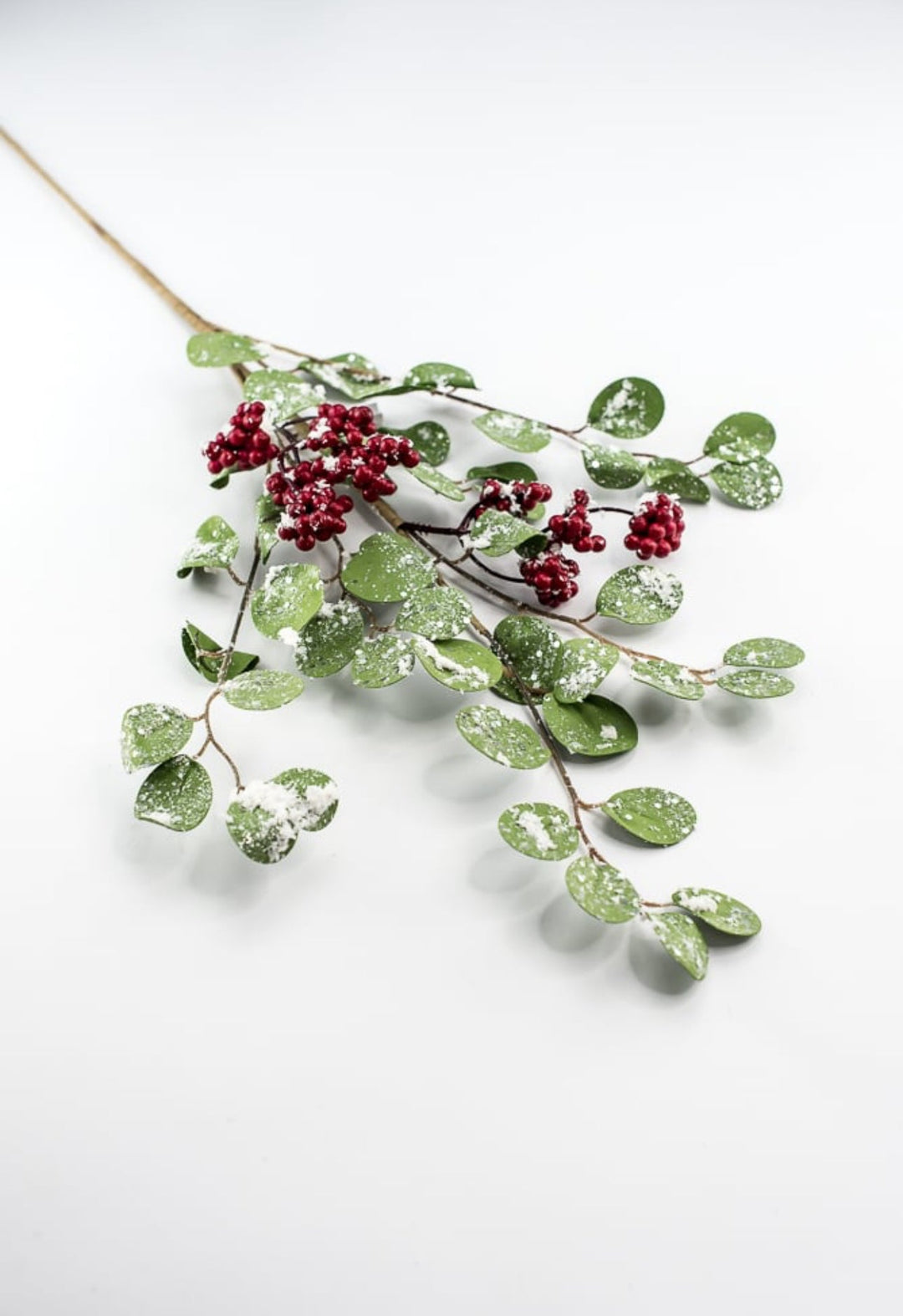 Snowy eucalyptus spray with berries - Greenery MarketArtificial Flora104462