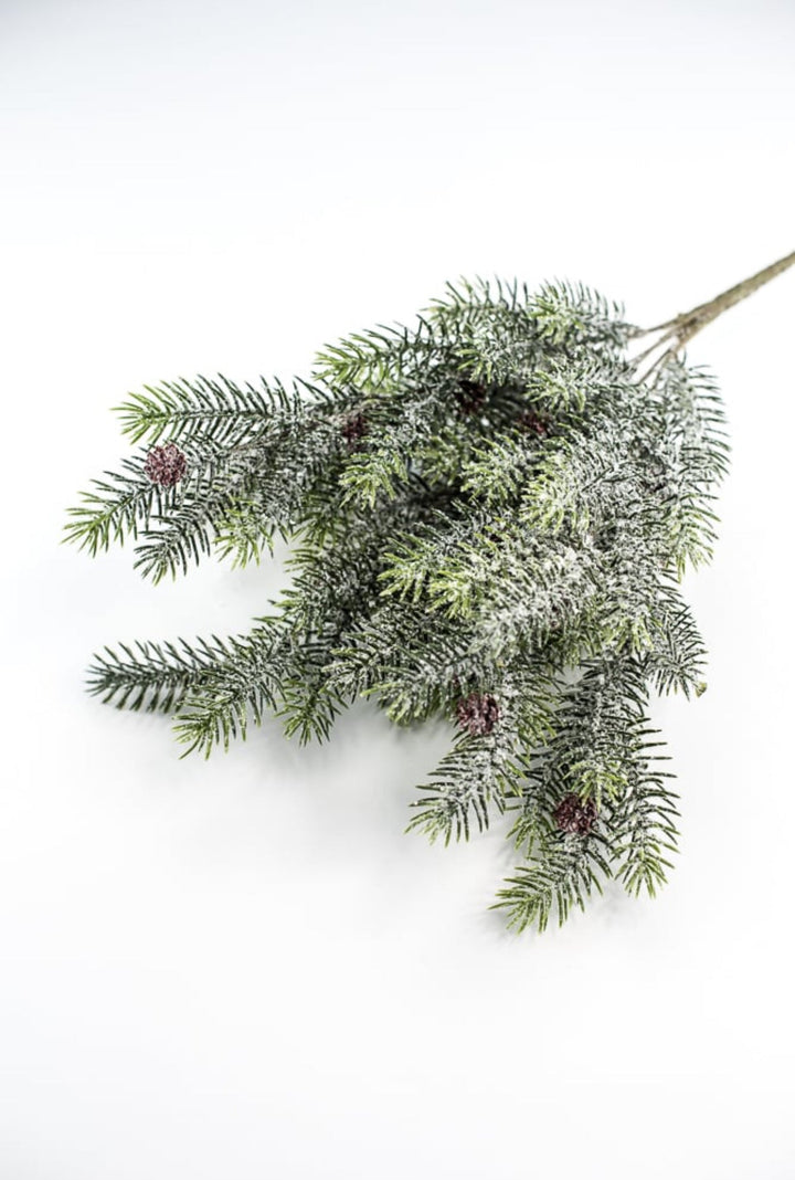 Snowy, evergreen bush with mini cones - Greenery Market84356