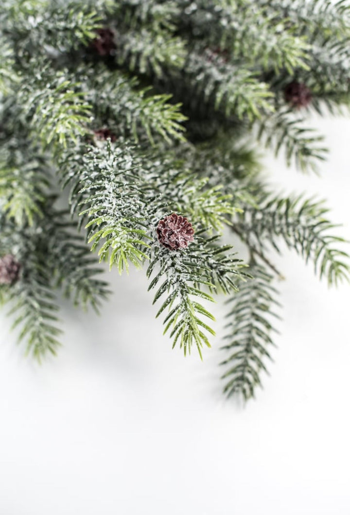 Snowy, evergreen bush with mini cones - Greenery Market84356