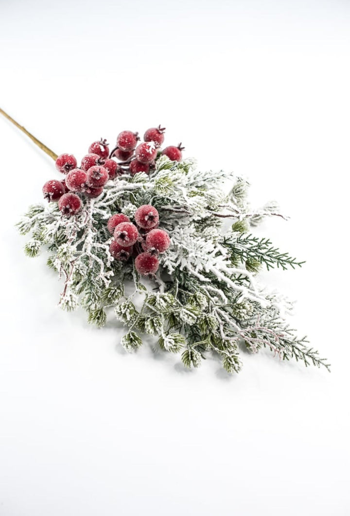 Snowy mountain pine and crabapple spray - Greenery MarketgreeneryXP2459