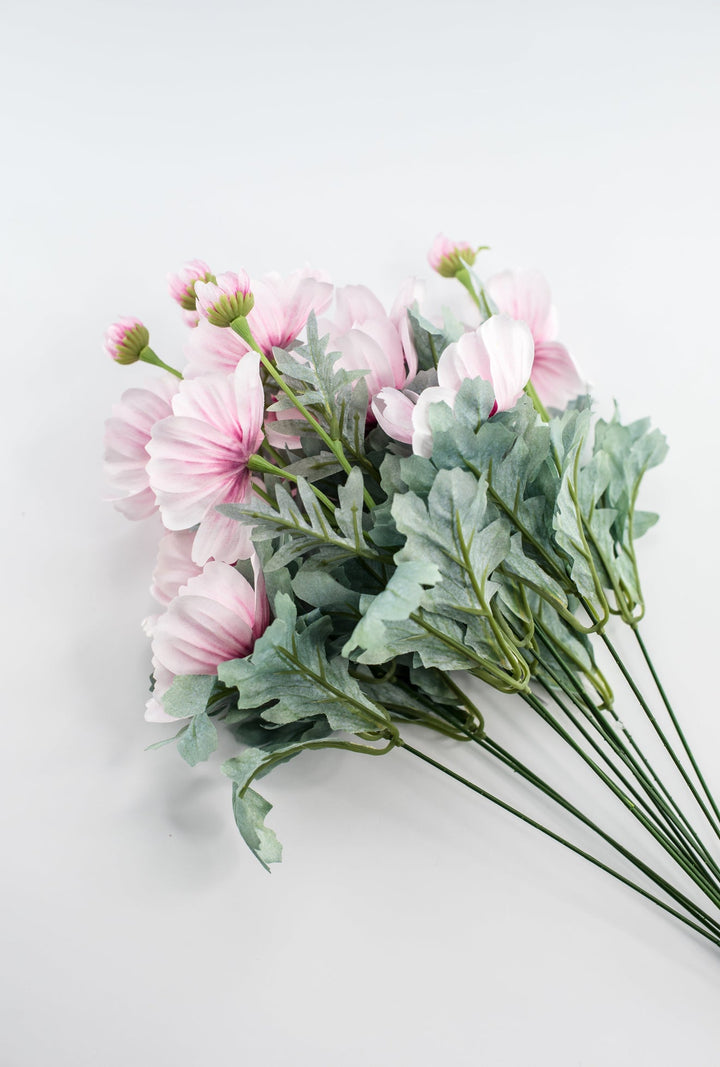 Soft pink cosmos artificial flower bush - Greenery MarketArtificial Flora84299 - PK
