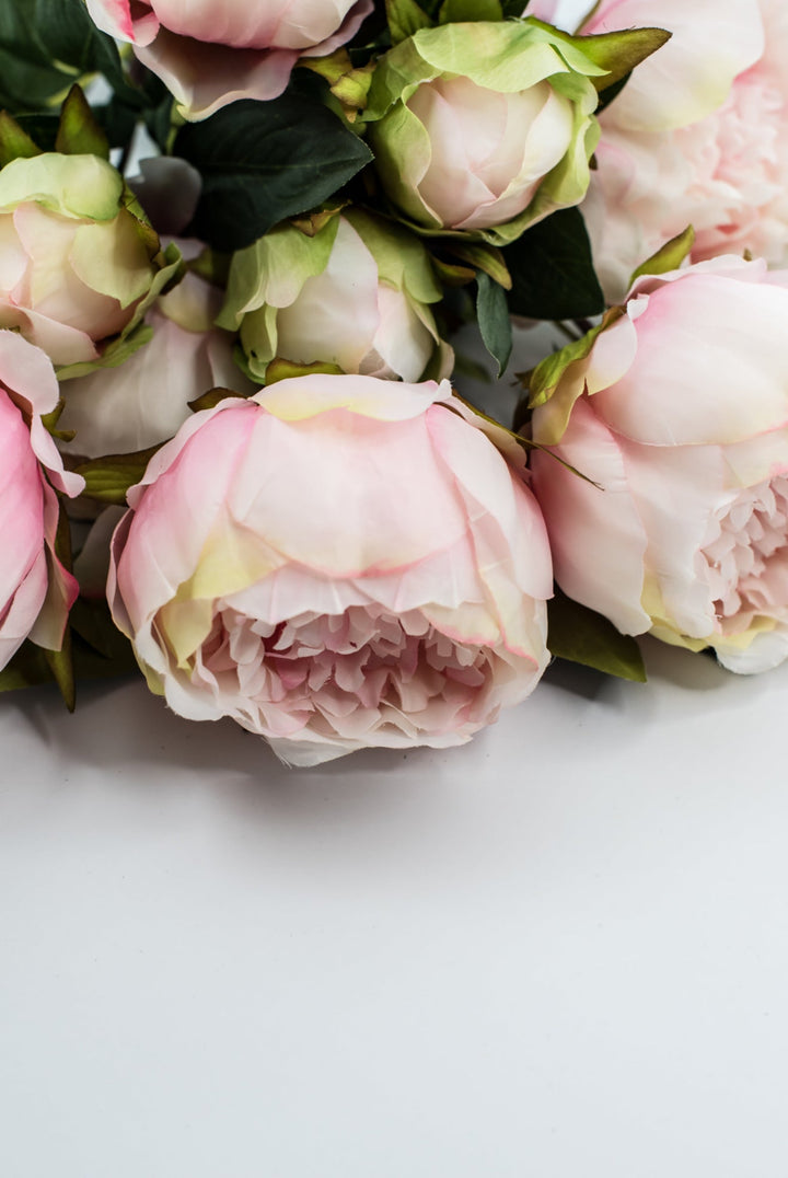 Soft Pink Peony artificial flower bush - Greenery Marketartificial flowers25787