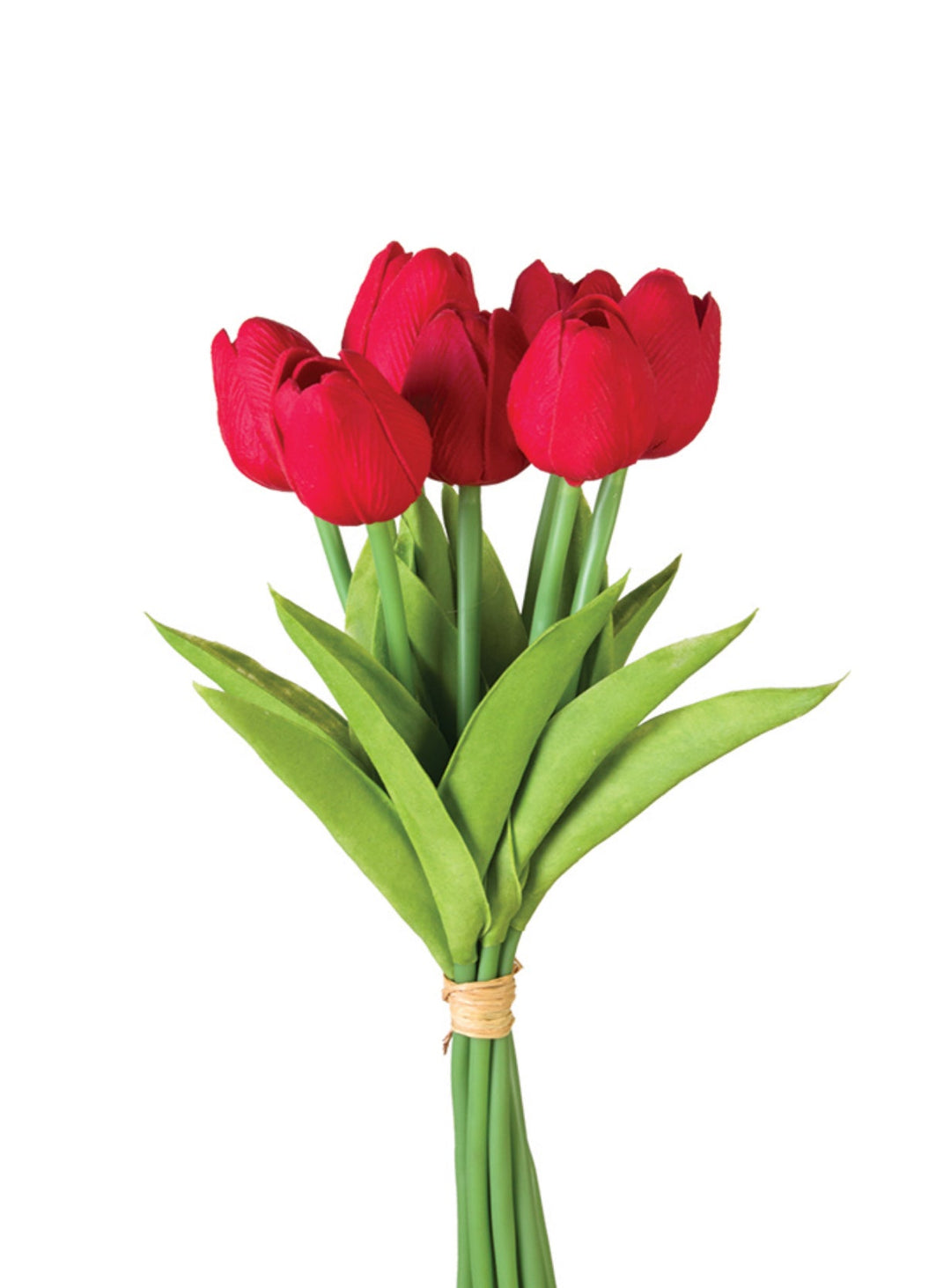 Soft touch, life like, red tulip bundle - Greenery Market2260017RD
