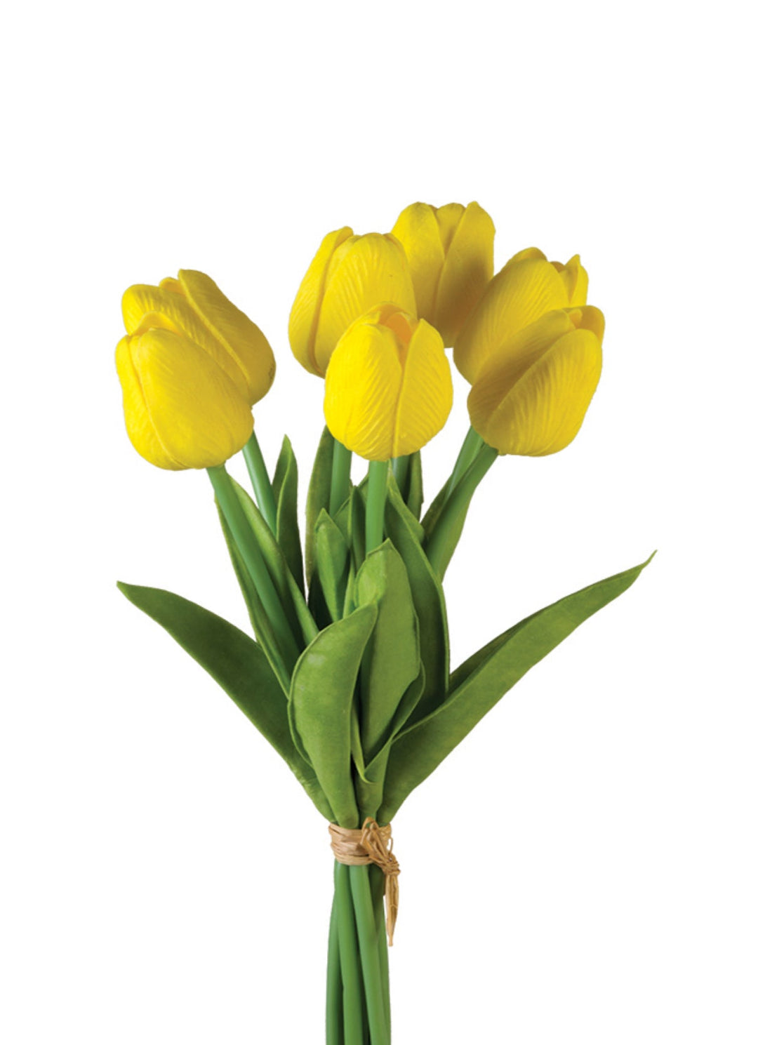 Soft touch, life like, yellow tulip bundle - Greenery Market2260017YL