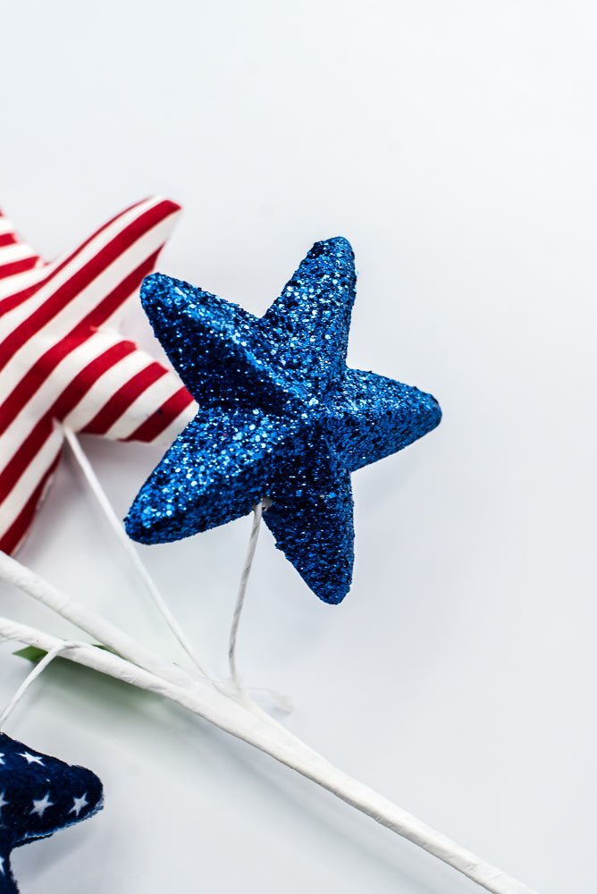 Stars And Stripes Star Spray - Greenery Market74251RWB