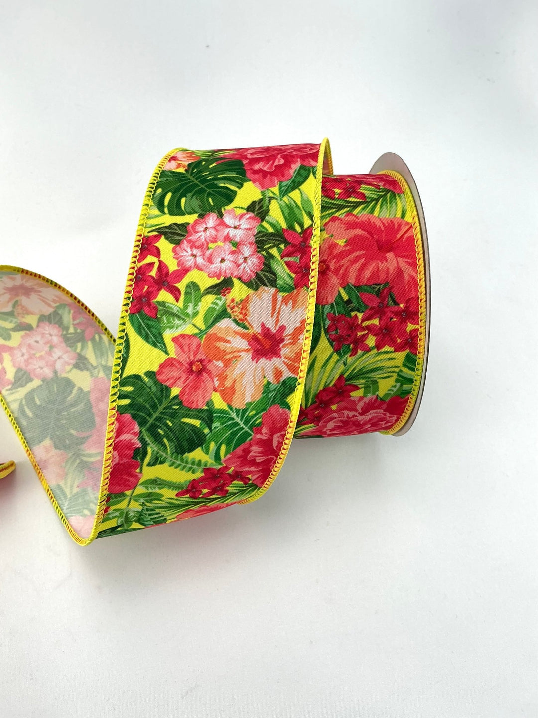 Tropical Floral Ribbon - Yellow Background - Greenery Market217088 YELLOW