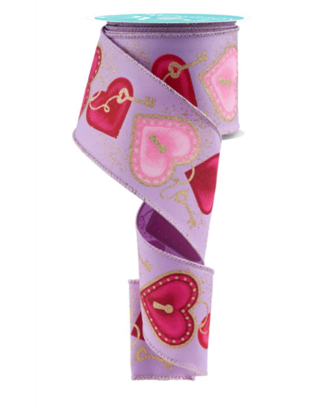 Valentines day heart locket wired ribbon - 2.5” - Greenery MarketWired ribbonRGF152213
