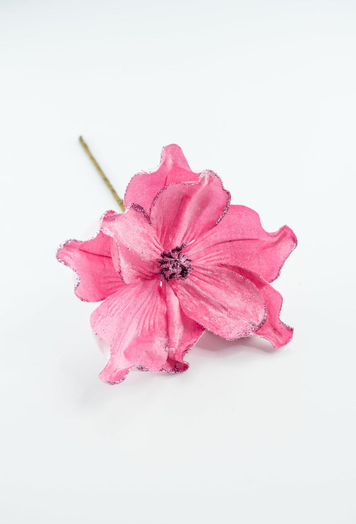 Velvet magnolia pick - pink - Greenery Market85729PK