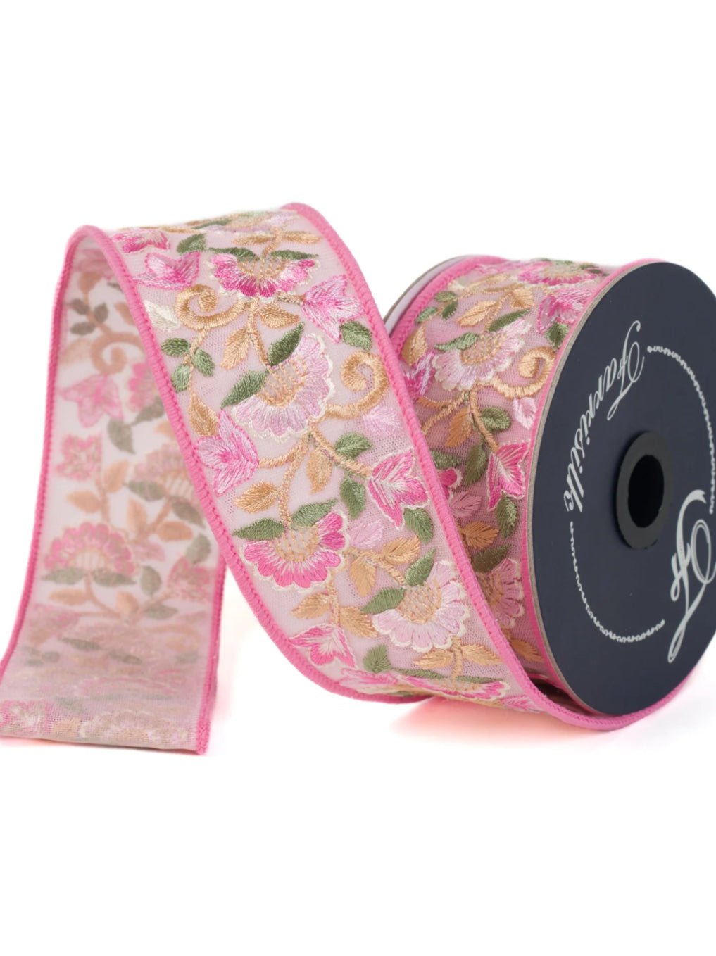 Victorian Peonies 2” Farrisilk Wired Ribbon - Pink - Greenery MarketRibbons & TrimSR104 - 14