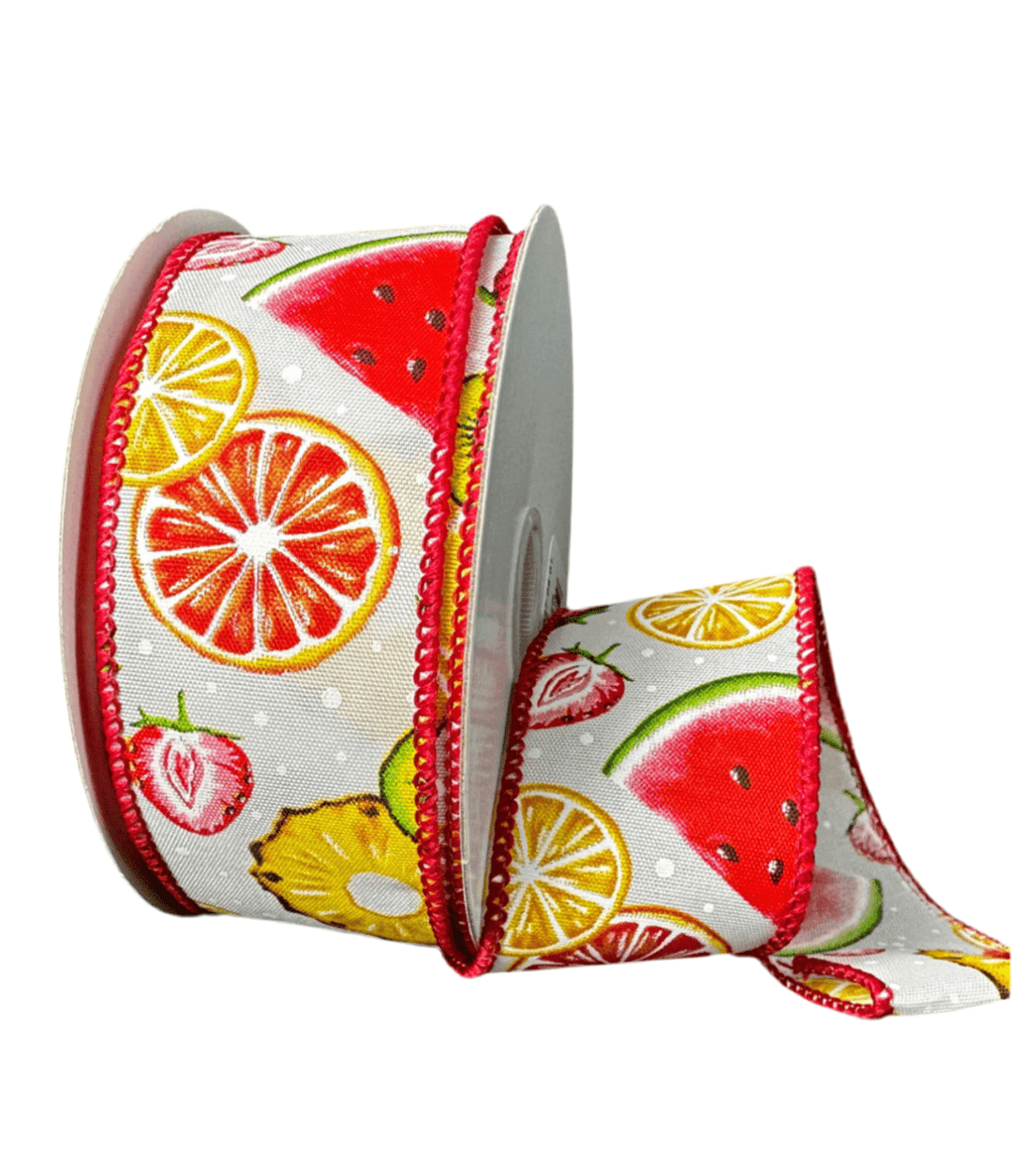 Watermelon and fruit, 1.5" wired ribbon - Greenery Marketwired ribbon41527 - 09 - 01