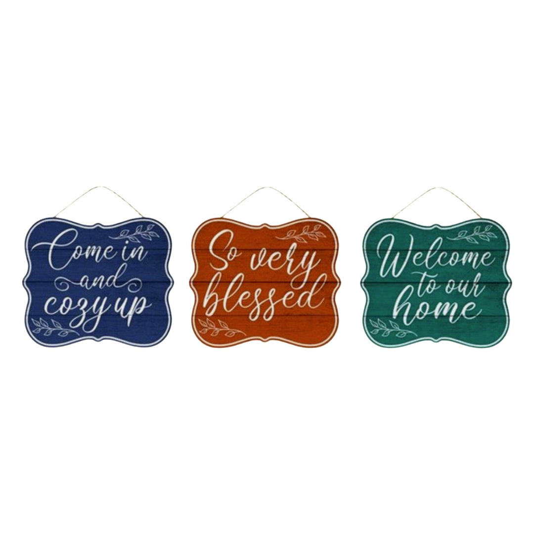 Welcome signs - choose color - Greenery Marketsigns for wreathsAP7225 BLUE