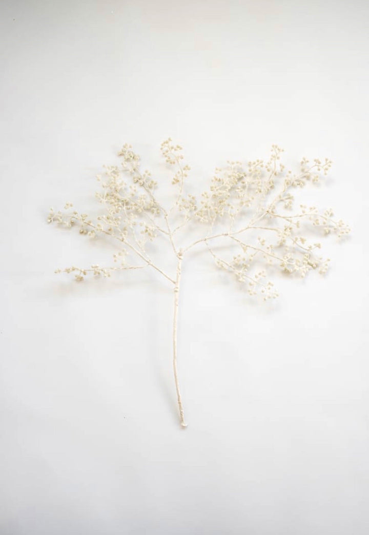 White glittered seed spray - Greenery MarketXg447 - wh