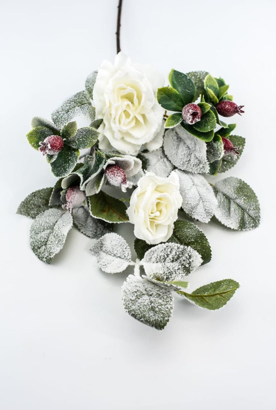 White rose and berry spray - Greenery Market83754 - WT