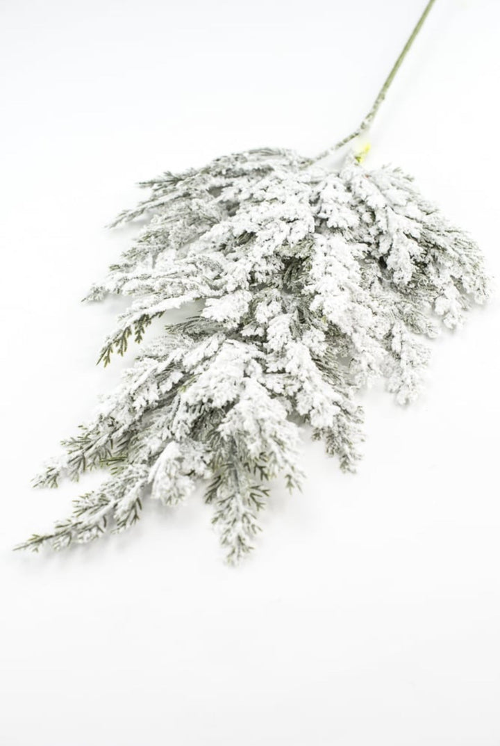 Winter cedar spray with snow - Greenery Marketgreenery83228snow