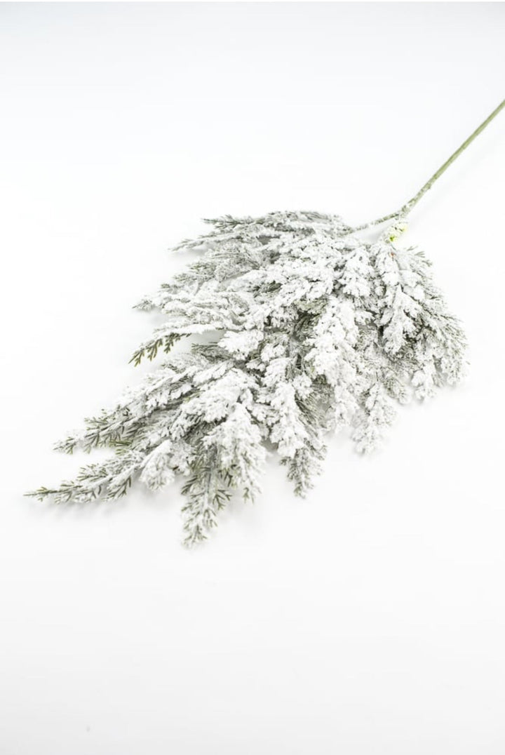 Winter cedar spray with snow - Greenery Marketgreenery83228snow