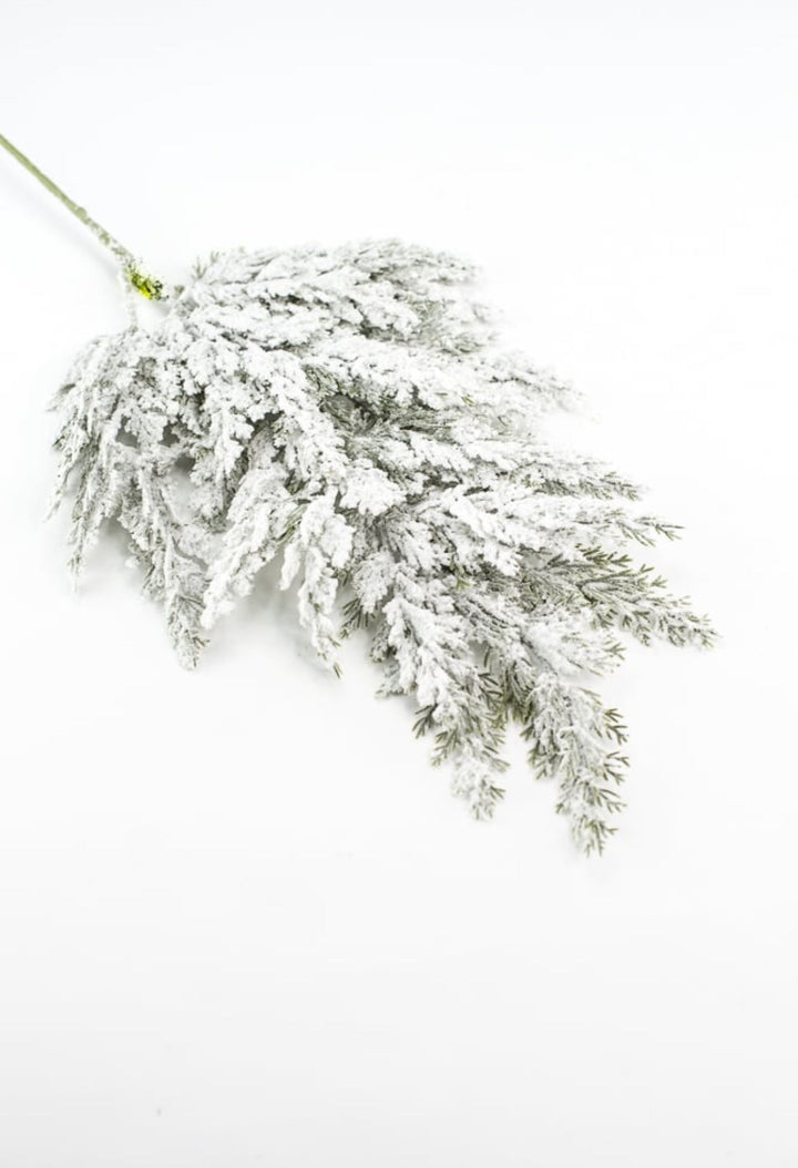 Winter cedar spray with snow - Greenery Marketgreenery83228snow