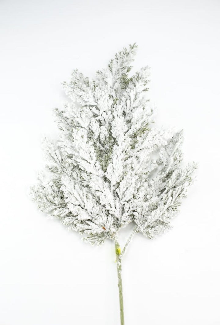 Winter cedar spray with snow - Greenery Marketgreenery83228snow