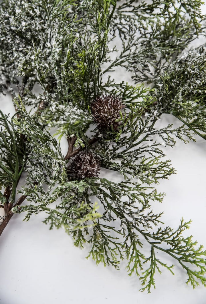 Winter cedar spray with snow - Greenery MarketXS666 - GW