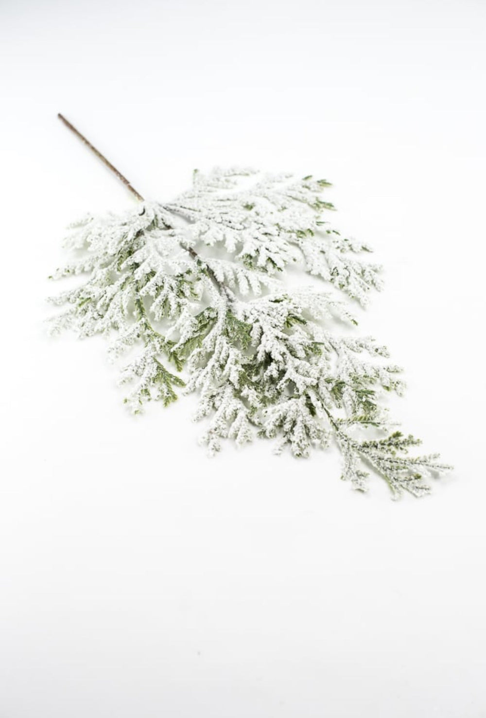 Winter flat cedar spray with snow - Greenery Marketgreenery82276snow