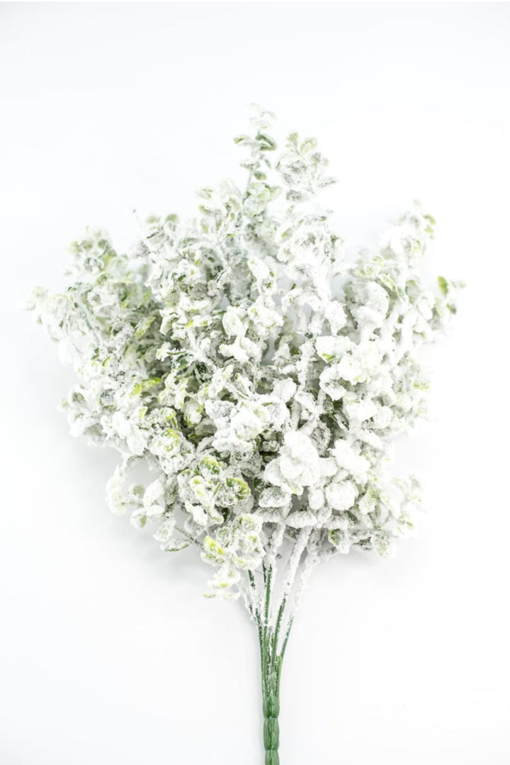 Winter flocked eucalyptus bush - Greenery MarketArtificial Flora84479