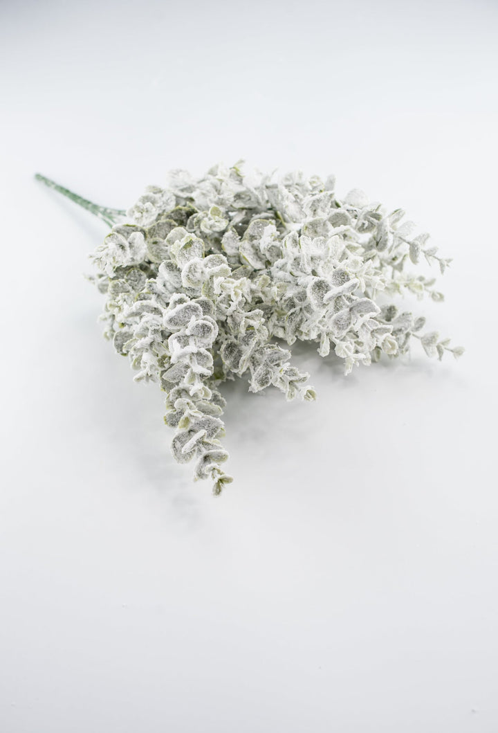Winter heavy flocked eucalyptus bush - Greenery MarketArtificial Flora82940