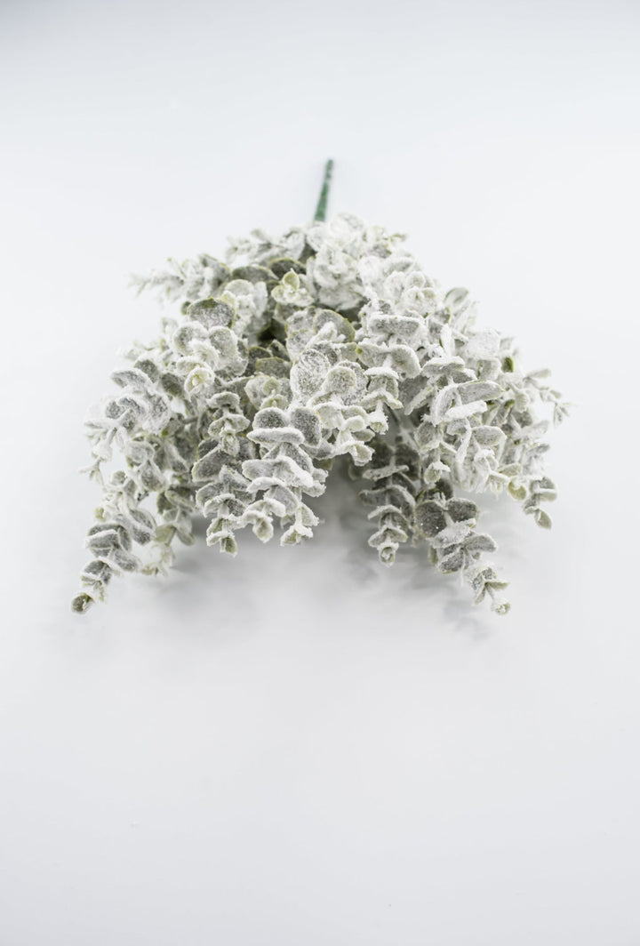 Winter heavy flocked eucalyptus bush - Greenery MarketArtificial Flora82940