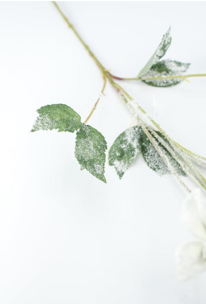 Winter snowy rose spray - Greenery Marketartificial flowersXS495 - W