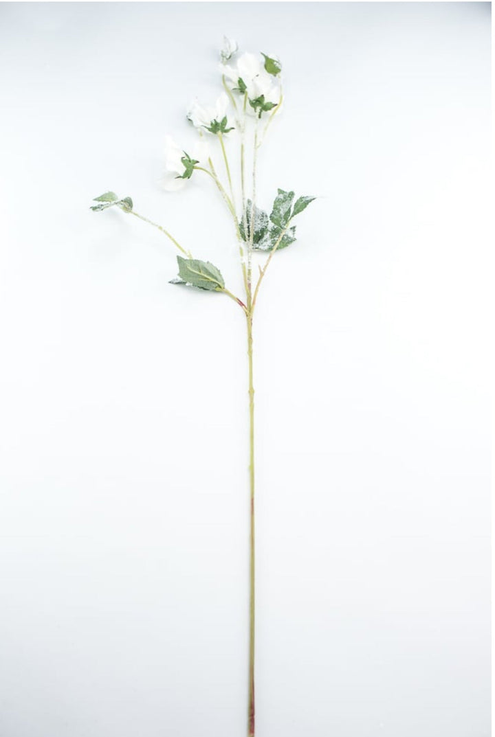 Winter snowy rose spray - Greenery Marketartificial flowersXS495 - W