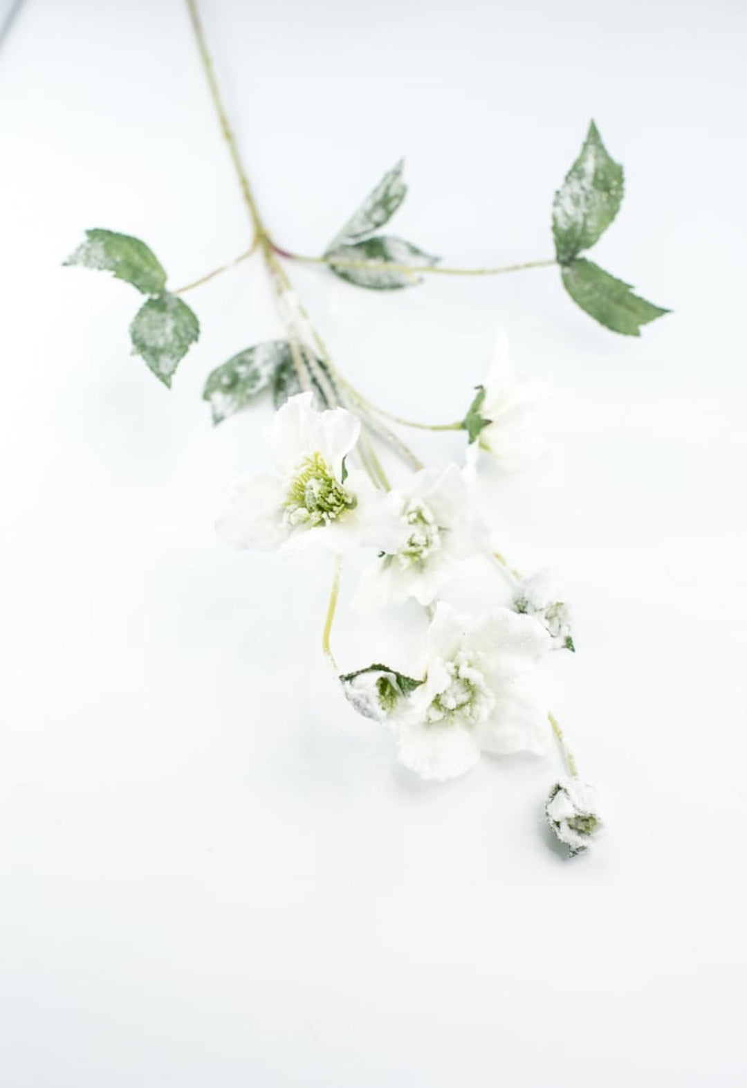 Winter snowy rose spray - Greenery Marketartificial flowersXS495 - W