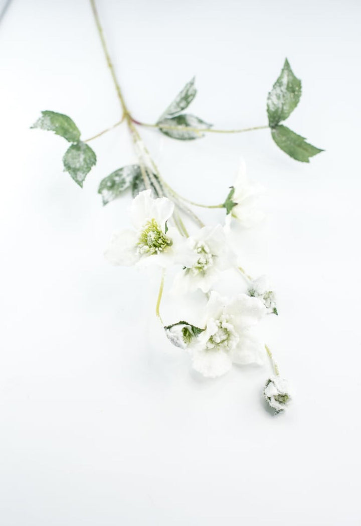 Winter snowy rose spray - Greenery Marketartificial flowersXS495 - W