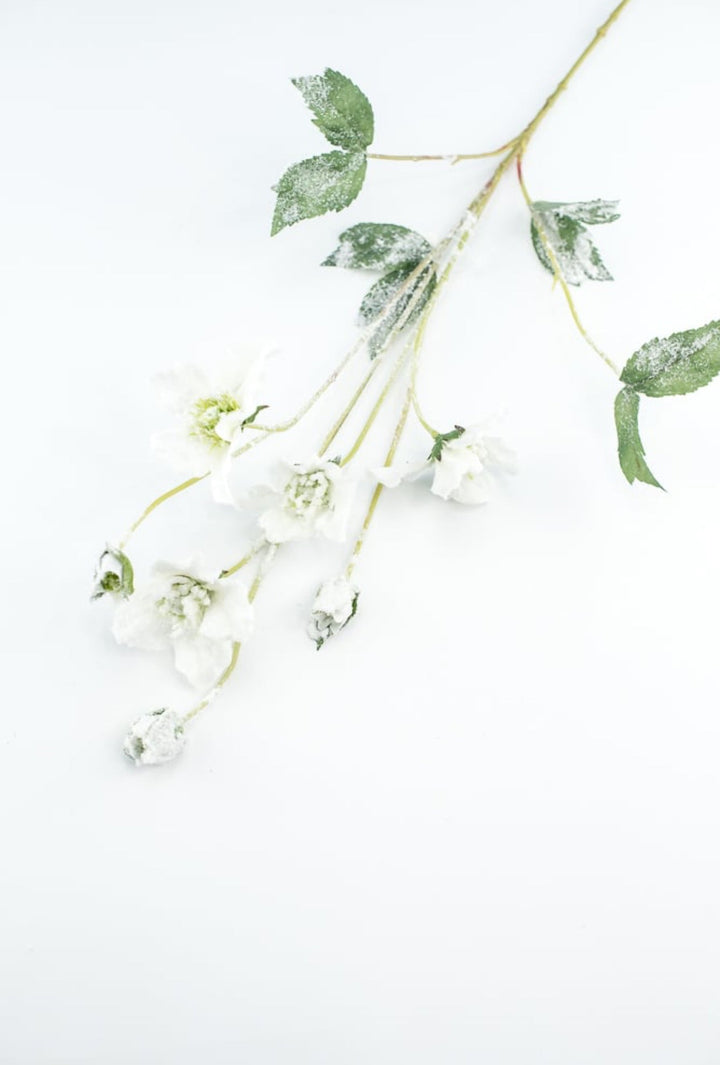 Winter snowy rose spray - Greenery Marketartificial flowersXS495 - W