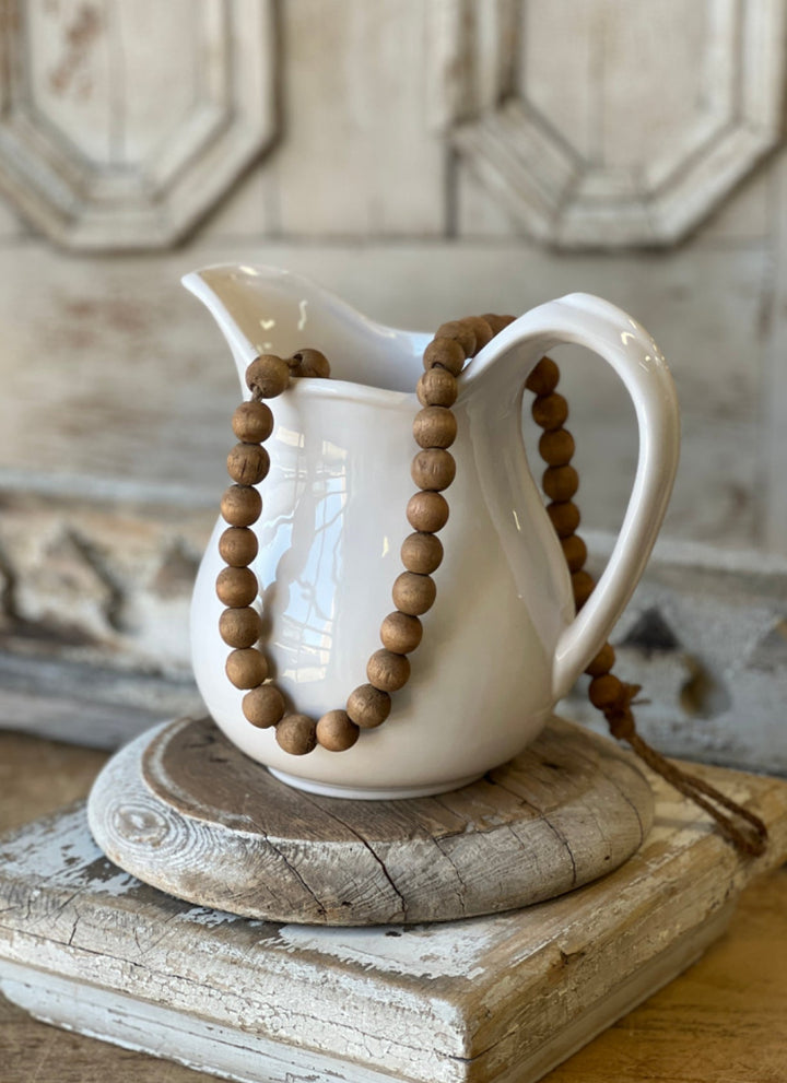 Wooden bead garland - natural - Greenery MarketGarlandMJ8460