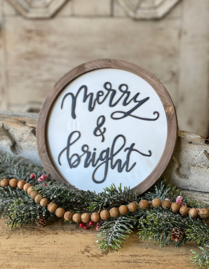 Wooden bead garland - natural - Greenery MarketGarlandMJ8460