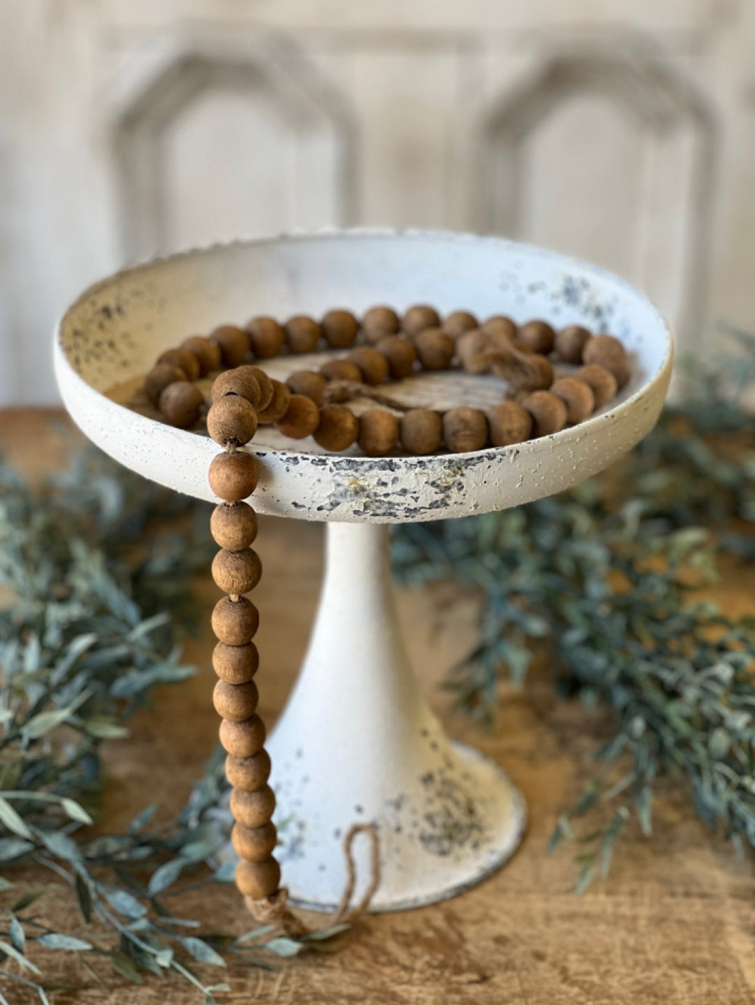 Wooden bead garland - natural - Greenery MarketGarlandMJ8460