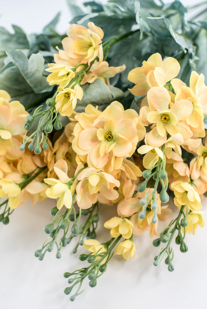Yellow delphiniums artificial flower bush - Greenery MarketArtificial Flora84296 - YEL