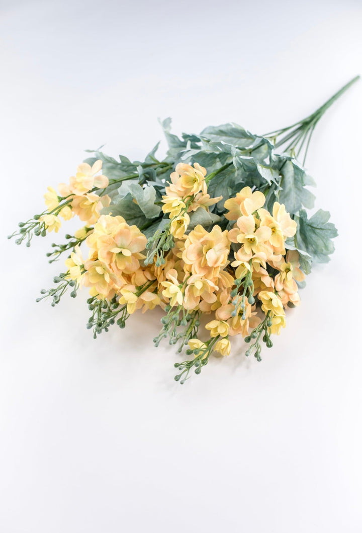Yellow delphiniums artificial flower bush - Greenery MarketArtificial Flora84296 - YEL