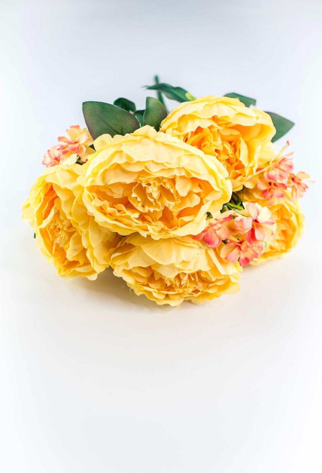 Yellow peonies artificial flower bush - Greenery MarketArtificial Flora84295 - YEL