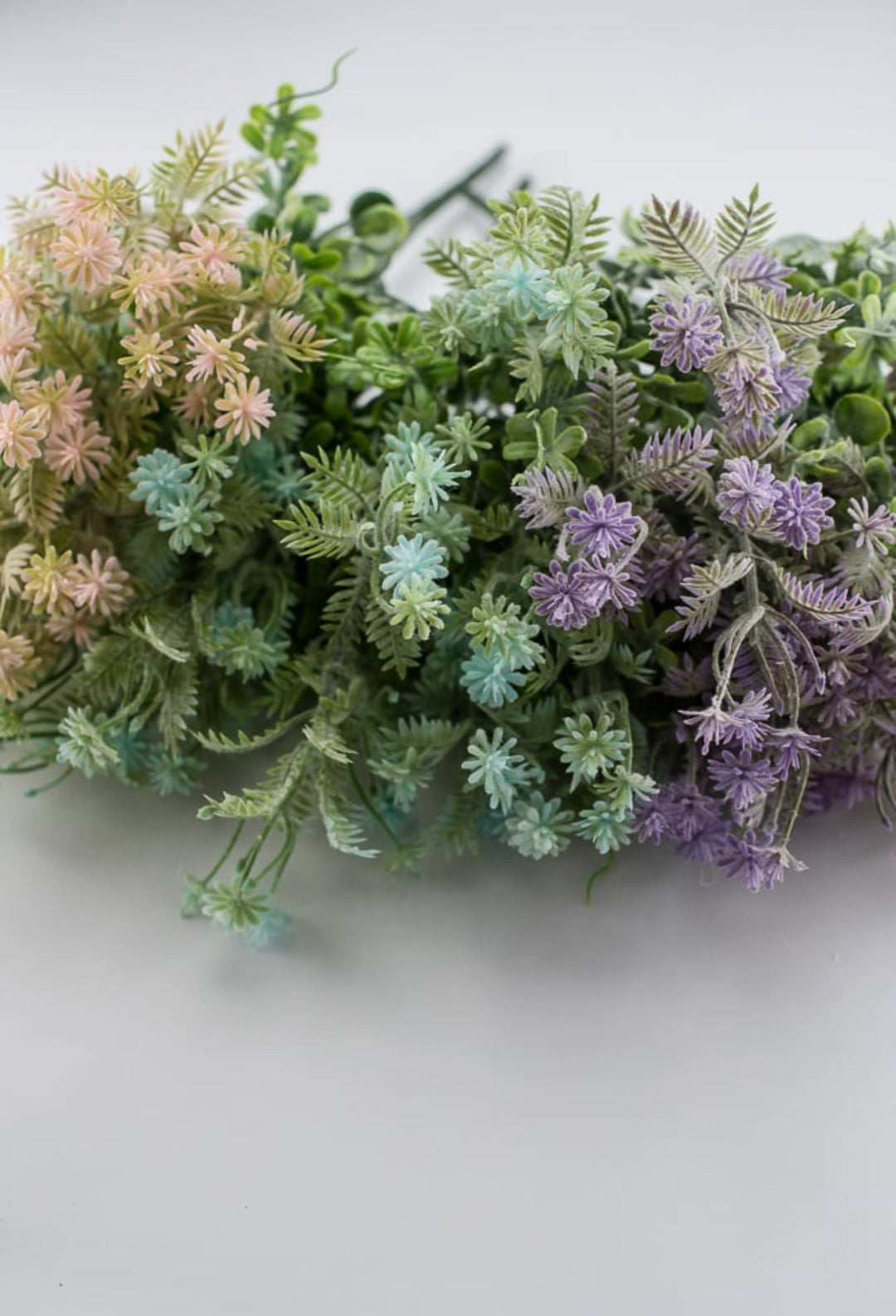 Artificial mixed greenery bush with aqua blue tips - Greenery Marketartificial flowers32021-BL