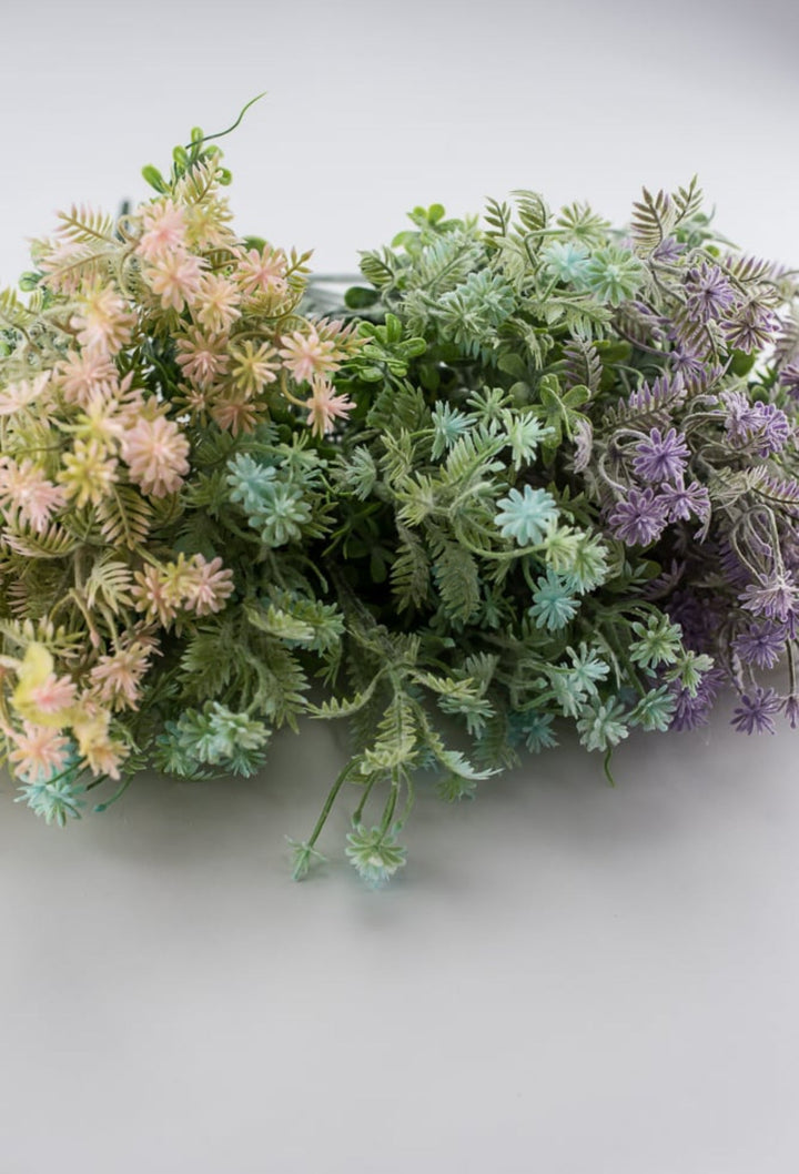 Artificial mixed greenery bush with aqua blue tips - Greenery Marketartificial flowers32021-BL