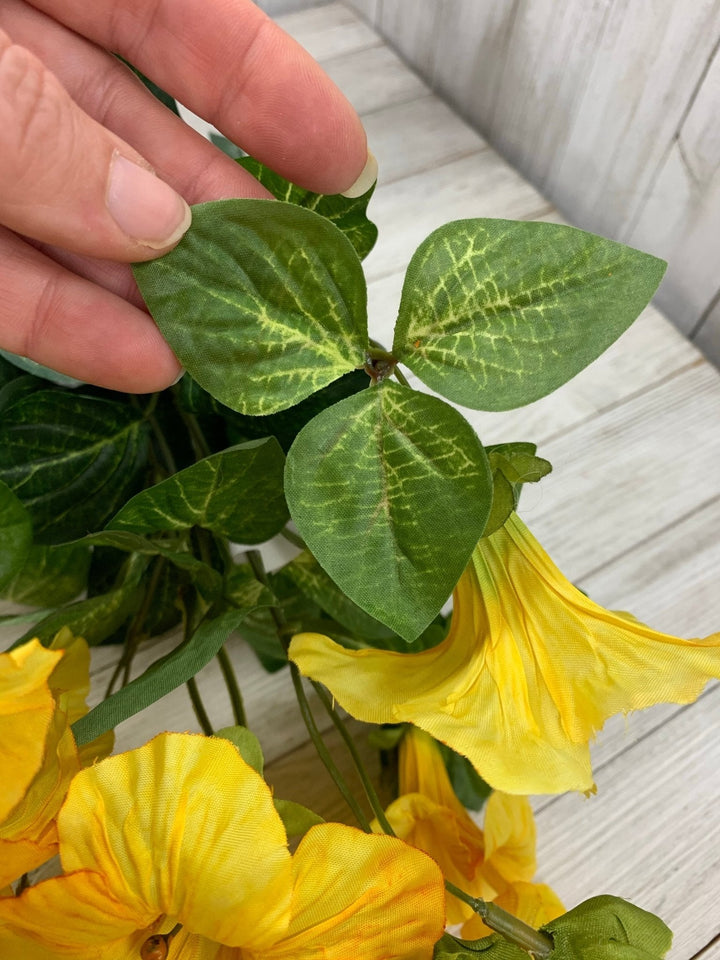 Artificial yellow morning glory / artificial petunias flowers, - Greenery Marketartificial flowers25804