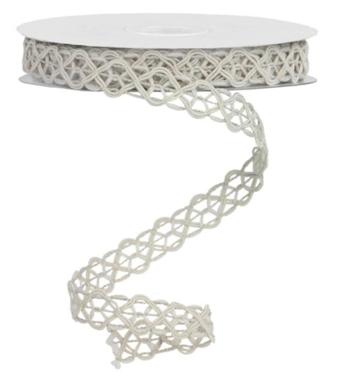 Buff open weave 5/8” wired ribbon - Greenery MarketRibbons & TrimRN586172