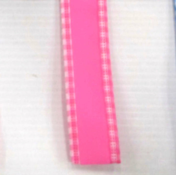 Gingham edge solids wired ribbon 1.5” choose color - Greenery MarketRibbons & Trim110702 PINK